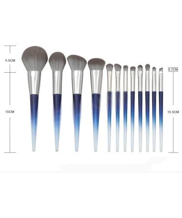 DFHBFG 12 Cone Bevel Tail Handle Makeup Brush Set - Gradient Handle Loose Powder & Eye Brush Tools for Flawless Makeup Application - Buy Online on GoSupps.com