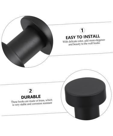 Hemobllo 4pcs Hooks Bathroom with Mounted Waterproof Home Premium Practical Mount Household Screws Towels 2.9X1.8CM Black - Buy Online on GoSupps.com