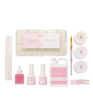 Kiara Sky 14 Piece Acrylic Nail Starter Kit - Includes EMA Monomer Top Coat & Primer for Perfect Nails | International Shipping Available - Buy Online on GoSupps.com