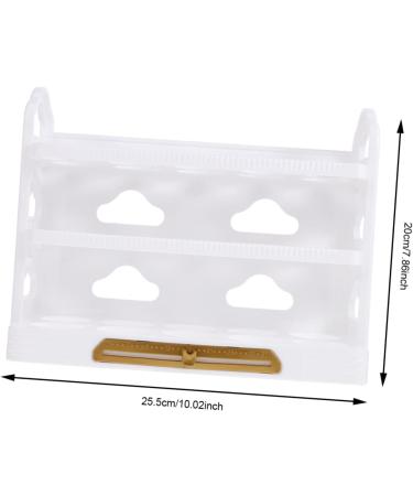 Uonlytech Egg Storage Box Clear Stand Egg Tray for Refrigerator Egg Drawer Egg Preservation Rack Organizer Dog White 25.5X20X10CM - Buy Online on GoSupps.com