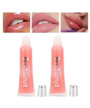 2PC Lip Plumping Serum & Gloss - Long-lasting Moisturizing Lip Gloss for Fuller Softer Lips | Glitter Lipstick Amplifier (8#) - Buy Online on GoSupps.com