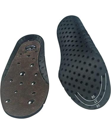 Magnetic Leather Insoles for Plantar Fasciitis - Acupressure Arch Support & Foot Massage for Men (UK6-7.5 / EU39-41 / US8-9.5) - Buy Online on GoSupps.com