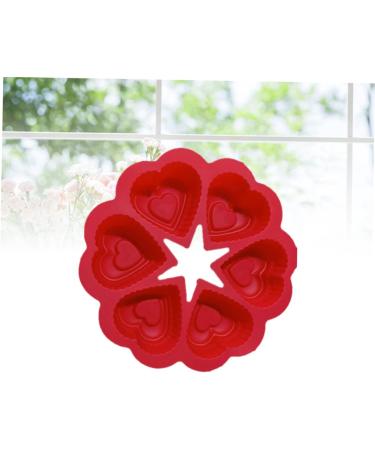 6 Christmas Cake Mold Molder Cake Decorating Baking Dishes Baking Cones Silicone Cake Mold Non-Stick Mold Safe Mold Durable Mold Recyclable Mold Round Chocolate Candies 3D Red medium - Buy Online on GoSupps.com