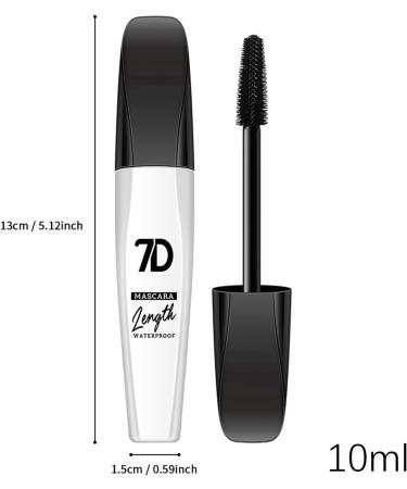 Waterproof Black Mascara Makeup Feed | 10ml Compact Container Fast Drying Formula Volumizing Eyelash Effect With Easy Application For Costume Makeup Looks - Buy Online on GoSupps.com