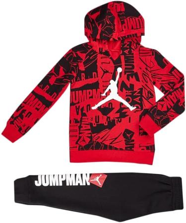 Jordan Essentials Boys Fleece Clothing Set - Size 5, Red/Black/White - Buy Online on GoSupps.com