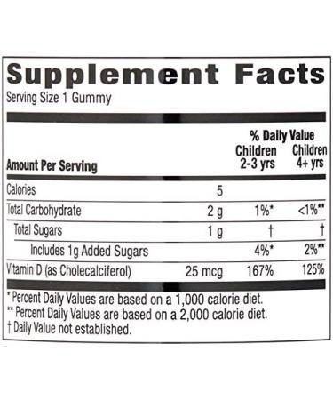 Mama Bear Organic Kids Vitamin D3 25mcg (1000 IU) 80 Gummies - Bone & Immune Health Support, 80 Count - Buy Online on GoSupps.com