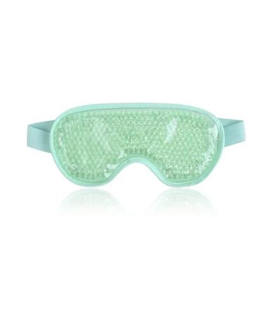 Gamufw Cooling Eye Mask Hot Cold Therapy Gel Eye Mask for Puffy Eye Migraine Relief Headache Dark Circles Dry Eyes Swollen Eyes Sinus Pain (Green)