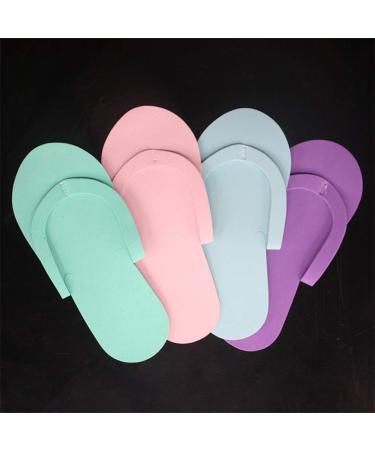 Holibanna 12 Pairs Disposable Colorful EVA Foam Slippers for Travel & Hotel Nail Art Pedicure - Random Colors - Buy Online on GoSupps.com