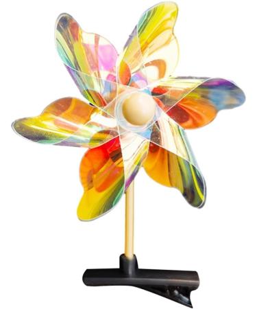 hgnxa Colorful Windmill Shape Hairpins Little Girls Taking Photo Hair Clip Christmas Festival Windmill Hair Clip for Children Five colorful leaves - Buy Online on GoSupps.com