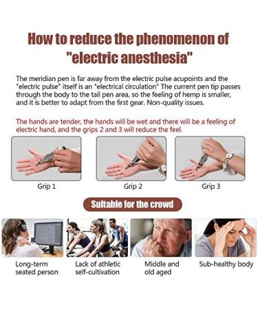 Electronic Acupuncture Pen USB Rechargeable Pain Relief Massager with 3 Heads & 2 Gel - Buy Online on GoSupps.com