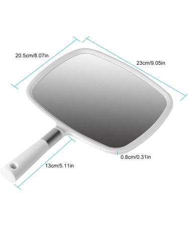 Large Snowflakes Hand Mirror with Handle - Handheld Hairdresser Mirror (White) - Buy Online on GoSupps.com