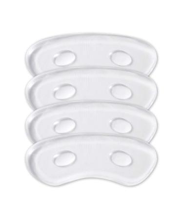4Pairs Gel Heel Grips High Anti Slip Heel Cushion Inserts Pad Footwear Inserts Liners Sandals Gel Strap Strips for Loose Shoes Foot Pain Relief