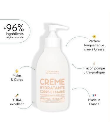 Compagnie De Provence Hand and Body Lotion 300ml - Sparkling Citrus | Buy Internationally Online - Buy Online on GoSupps.com
