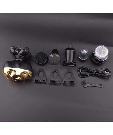 Premium Electric Razor for Men | 6-in-1 Multifunctional Rechargeable Shaver - Skull Shape Silver Trimmer - Buy Online on GoSupps.com