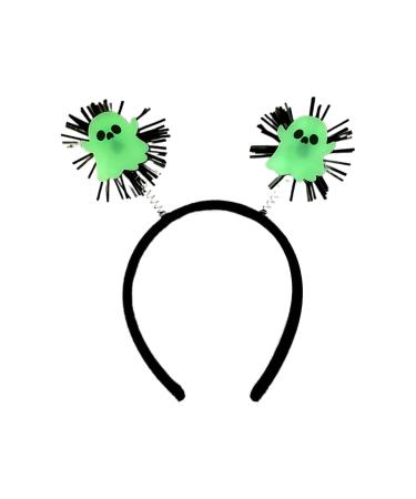 amangul Glow in Dark Halloween Headbands Headwear Glow in Dark Hair Hoop for Halloween Headpiece Fancy Dress Party Supplies(Ghost)
