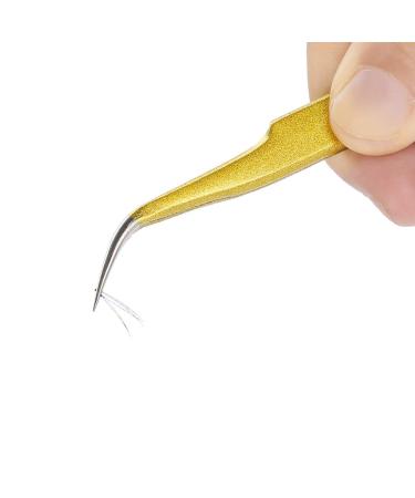 Professional Stainless Steel Eyelash Tweezers for Extensions | Precision Tweezers for Artificial Eyelashes - Shop Now! - Buy Online on GoSupps.com
