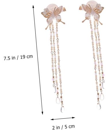 Ipetboom 1 Pair Butterfly Tassel Hair Clip Branch Hair Clip Hair Jewels for Women Accesorios Para Mujer Hair Styling Jewelry Tassel Headdress Kids Hair Accessories China Alloy Girl Vintage - Buy Online on GoSupps.com
