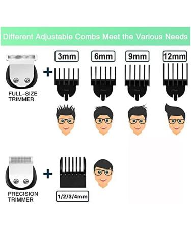 FYOBOT Men's Beard Trimmer Cordless Hair Clipper Waterproof Body Nose Ear Cutting Shaver USB Rechargeable LED Display - Buy Online on GoSupps.com