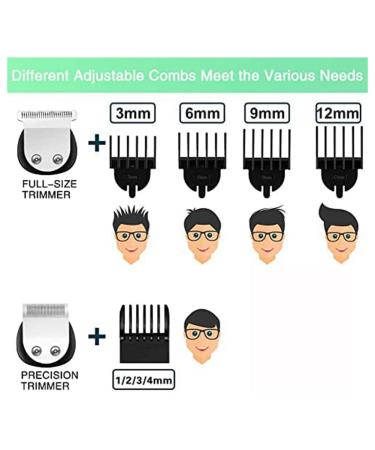 Buy Men's Cordless Beard Trimmer - Waterproof Hair Clipper & Shaver with LED Display | USB Rechargeable Perfect for Body Nose & Ear Trimming - International Shipping Available - Buy Online on GoSupps.com