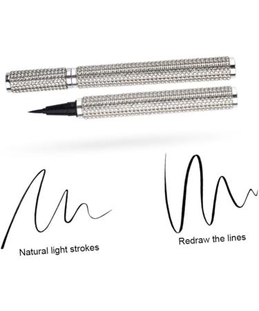 Healeved Liquid Eyeliner Girl Eyeliner Pen Makeup Supply Eye Line Makeup Tool Gel Pu Sticker Drill Silver - Buy Online on GoSupps.com