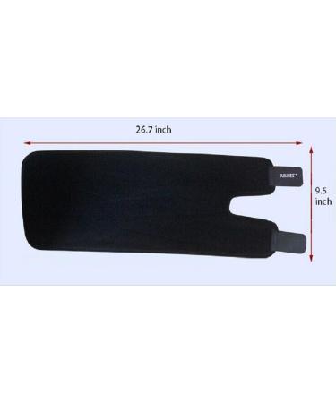 Adjustable Thigh Wrap Compression Sleeve | Hamstring Support & Recovery - Black (1 Sleeve - Buy Online on GoSupps.com