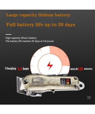 Hair Clippers for Men Professional Metal Housing Hair Trimmer Barber Cordless Electric Hair Clipper Men Rechargeable Lithium Battery With Box - Buy Online on GoSupps.com