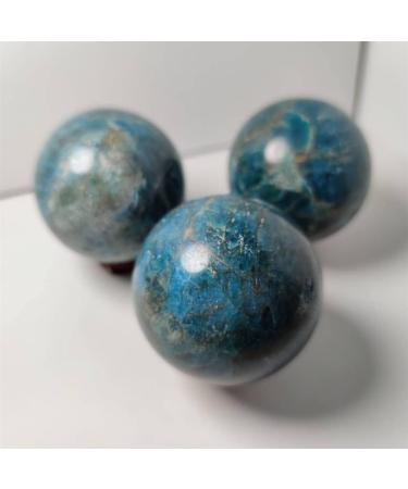 Natural Crystal Rough Stone Jewelry Natural Crystal Rough 60mm Natural Blue Apatite Sphere Crystal Stone Quartz Globe Ball Rock Gift Wooden Base ReikiHome Decor Natural ReikiCrystal Stone Jewelry - Buy Online on GoSupps.com