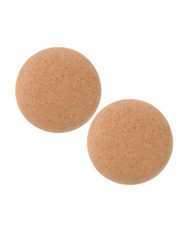 Besportble cork massage ball 2 pieces of physical massage lacrosse-ball waist neck massage ball for yoga deep tissue massage trigger point