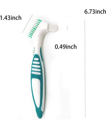 HEIGOO Denture Cleaning Brush - Portable False Teeth Cleaner for Denture Wearers - Green - Buy Online on GoSupps.com