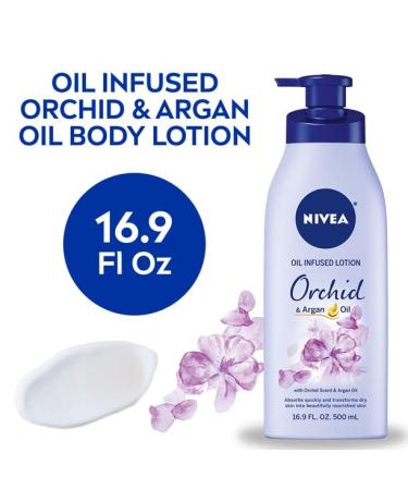 Nivea Oil Infused Orchid & Argan Oil Body Lotion 16.9 fl oz - Pack of 2 | Moisturizing Hydration - Buy Online on GoSupps.com