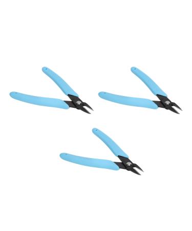 Nail Clipper Cuticle Cutter Inline Spring Automatic Rebound Cuticle Trimmer Stainless Steel for Home (Blue)