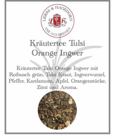 Lerbs & Hagedorn Lerbs & Hagedorn Orange Ginger Herbal Tea | 250 g (about 21 liters) ginger root pepper cardamom apple orange pieces cinnamon