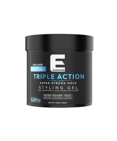 Elegance Triple Action Hair Gel Earth Strong Hold 250 Ml