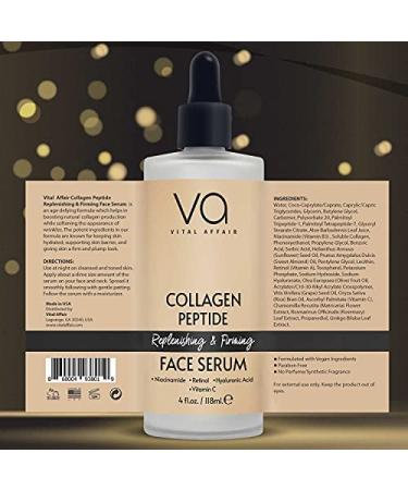 Vital Affair Collagen Peptide Complex Serum with Niacinamide, Retinol, Hyaluronic Acid & Vitamin C - Anti-Aging Vegan Collagen Serum for Face - All Skin Types - Buy Online on GoSupps.com