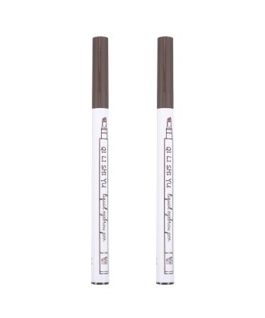 Alipis 2 pi ces Crayon Sourcils Microblading Imperm able Naturel Micro Fourchette Pour D finition Precise Brun Clair