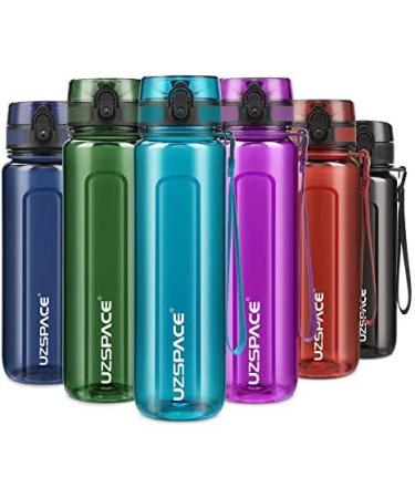 Uzspace Leak-Proof Drinking Bottle 500ml/750ml/950ml - BPA-Free Tritan Water Bottle for Kids Fitness & Outdoor - Cyan 750ml - Buy Online on GoSupps.com