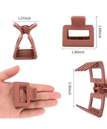ATODEN 5 Pcs Square Hair Clips - Matte Claw Clips for Women Girls - Non-slip Strong Grip Hair Clamps - Hair Styling Accessories - White, Black, Khaki - Ideal for Thin and Medium Hair - Buy Online on GoSupps.com