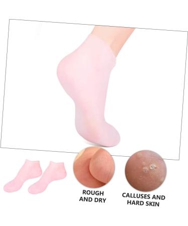 FOMIYES 1 Set Hydrating Sock Gloves Full Finger Gloves Cracked Heel Treatment Sock Heal Gloves Spa Gloves Socks Moisturizing Heel Sleeves Gel Soften Socks Peeled Leather Gloves XL - Buy Online on GoSupps.com