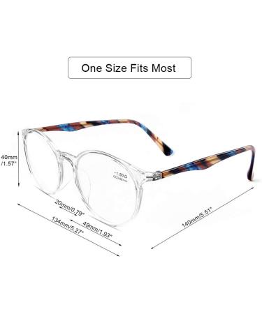 DOOViC Italy Design Fashion Reading Glasses | Stylish Clear Frames for Women & Men | +3.50 Strength Readers with Case - Buy Online on GoSupps.com