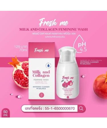 Buy Fresh Me Milk and Collagen Feminine Wash 70ml - Nourish & Refresh Intimate Care - Buy Online on GoSupps.com