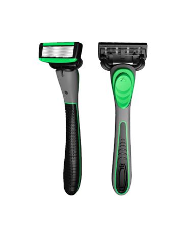 7-layer shaving set with comfortable rubber handle for your needs replaceable head care tool