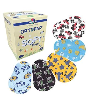 Ortopad Soft Bamboo Boys Eye Patches, 50/Box (Regular Size, 4+ yrs) Textured Accents