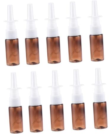 Minkissy 15pcs Travel Nasal Spray Bottles Set - Empty Amber Glass & Plastic Mini Spray Bottles for Detergent - Pump Bottles, Small Vials for Easy Travel - Buy Online on GoSupps.com