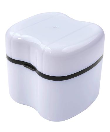Denture Brush & Case for Travel | Denture Holder with Basket â€“ Mouth Guard & Retainer Container (Black) - Buy Online on GoSupps.com