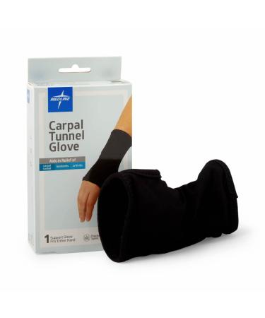 Buy Medline Carpal Tunnel Glove with Flexible Splint Breathable Cotton/Spandex Black Size S (Up to 3.25 Inches) International Shipping - Buy Online on GoSupps.com