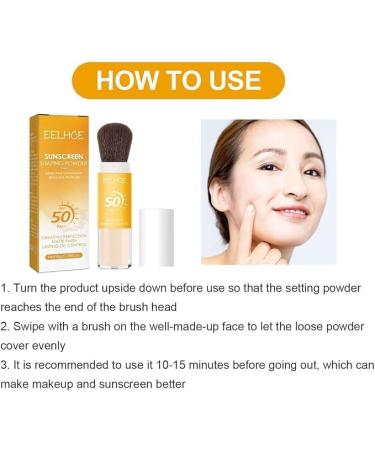 ZHBiwmatn 2024 New ineral unscreen owder Spf 50 Translucent Setting owder Brush Blurring Setting owder with Spf Face Makeup Puffs ineral Powder unscreen for Face Hair Scalp akeup Brush Sun creen owder (3pcs) - Buy Online on GoSupps.com