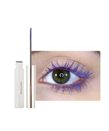 HADAVAKA 2pcs Waterproof Eyelash Primer Colorful Fiber Extra Long Voluminous Mascara Charming Long Lasting Volume Curl Lengthen & Smudge Free Mascara 08 Violet