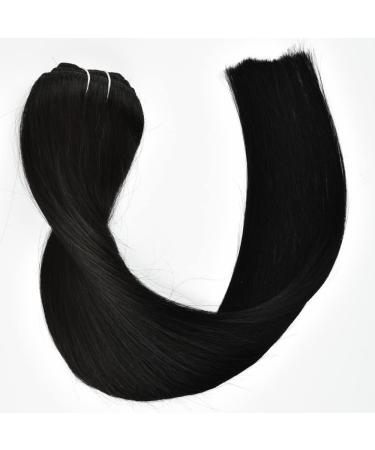 Remy Clip-in Human Hair Extensions - 7pcs Full Head 120g Straight for Women (#1 14) - Premium Quality Hair Clips - Buy Online on GoSupps.com