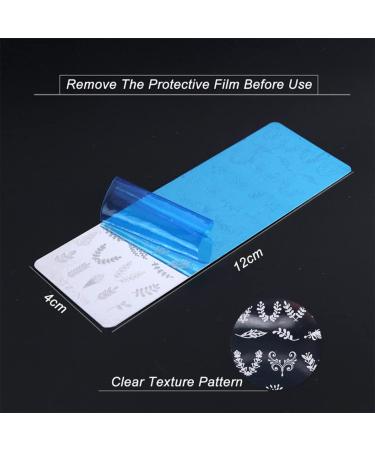 French Nail Stamp Template Kit with 1 Stamper & 2 Clear Jelly Silicone Plates - Easy DIY Nail Art Designs - Pink - Buy Online on GoSupps.com