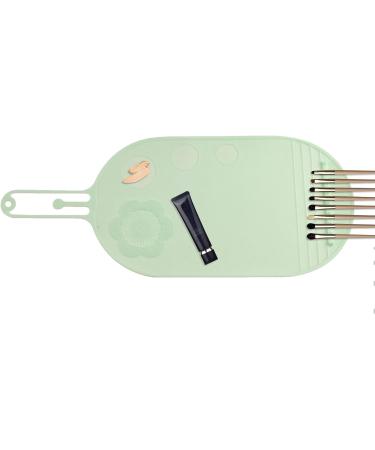 Meindin Brush Cleaning Mat Gentle Silicone Makeup Brush Cleanser | Brush Clean Pad Cosmetic Cleaning Pads Portable Cosmetic Brush Scrubber Mat Pad for Foundation Brush green - Buy Online on GoSupps.com